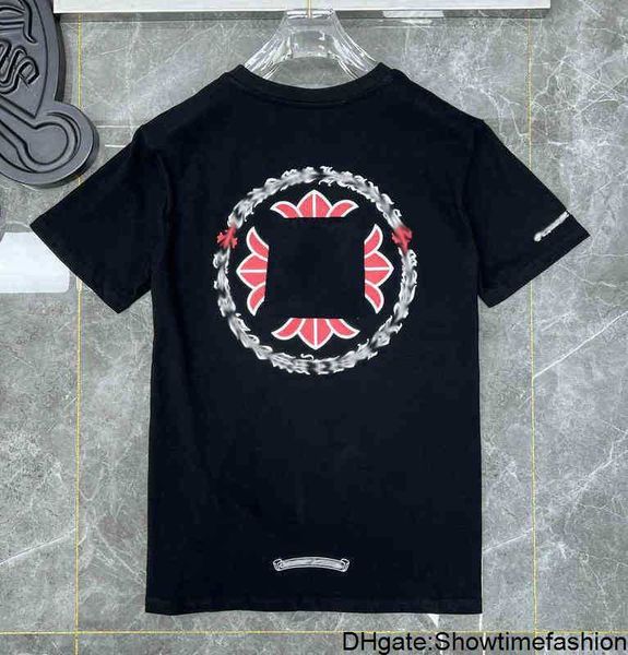 

luxury classic mens t shirts ch brand fashion men sanskrit letter t-shirt horseshoe heart cross designer tshirts man hip hop chromes sweater, White;black