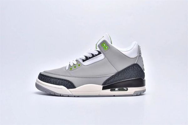 

new release basketball shoes mens jumpman 3 chlorophyll lt smoke greychlorophyll-black-white men women outdoor sneakers trainers ship with s