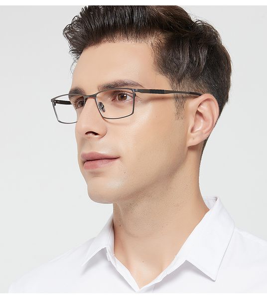 

high-end business pure titanium fashion personality men's prescription mirror ultra-light sedate exquisite glasses, Silver