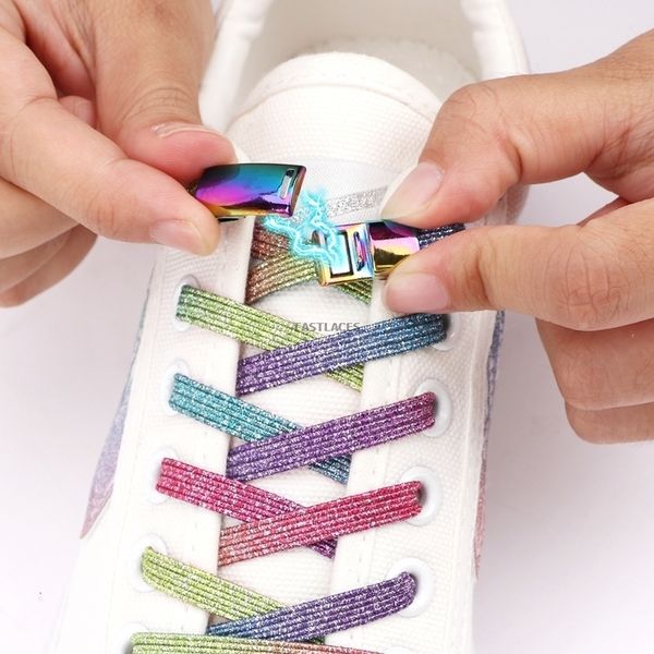 

shoe parts accessories magnetic elastic shoelaces flat no tie shoelace candy lazy safety quick lock laces strings fits all kids fast 230311, White;pink