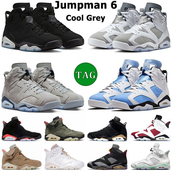 

jumpman 6 men basketball shoes 6s cool grey unc white black infrared bordeaux carmine mint foam georgetown electric green mens trainers spor