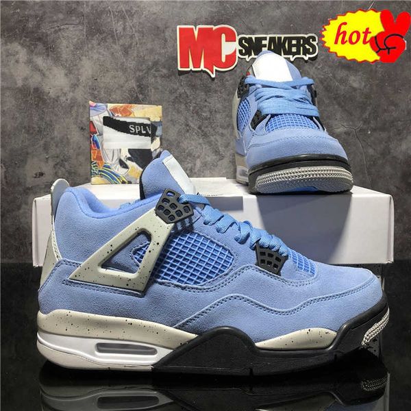 

new 2023 men women 4 basketball shoes black cat 4s cactus jack universitys blue union oreo sneakers sail kaws tech white cement designers