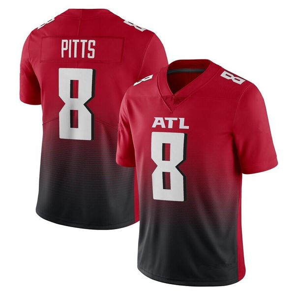 

8 kyle pitts 5 drake london football jersey tyler allgeier deion atlantas falcon jones grady jarrett desmond ridder cordarrelle patterson aj, Black;red