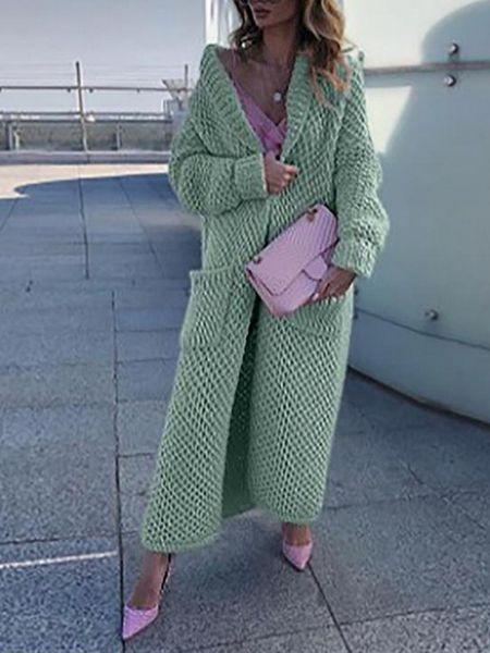 

women's knits tees hooded knitted sweater women elegant candy colors d cardigan ladies winter loose long sweaters streetwear sueter muj, White