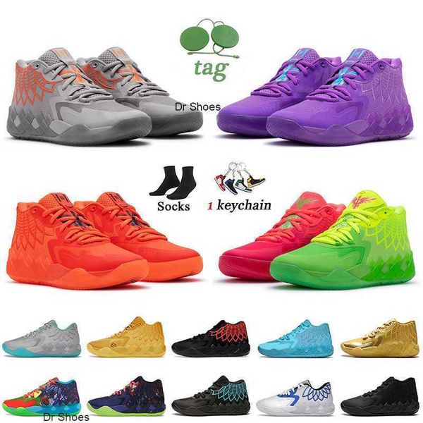 

lemelo ball mb.01 basketball shoes rock ridge red blast queen city buzz rick and morty trainers