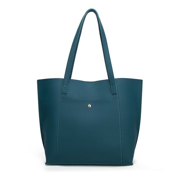 

women's handbag fashion bag pu solid color large capacity shoulder bag