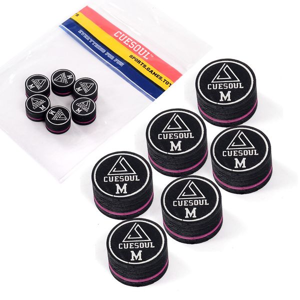 

billiard accessories cuesoul 6pcs set 14mm baked pig suede snooker cue tip pool 230311