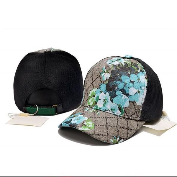 

designer baseball cap dome animated pattern hat leisure flowers caps letter novelty design for man woman ball caps, Blue;gray