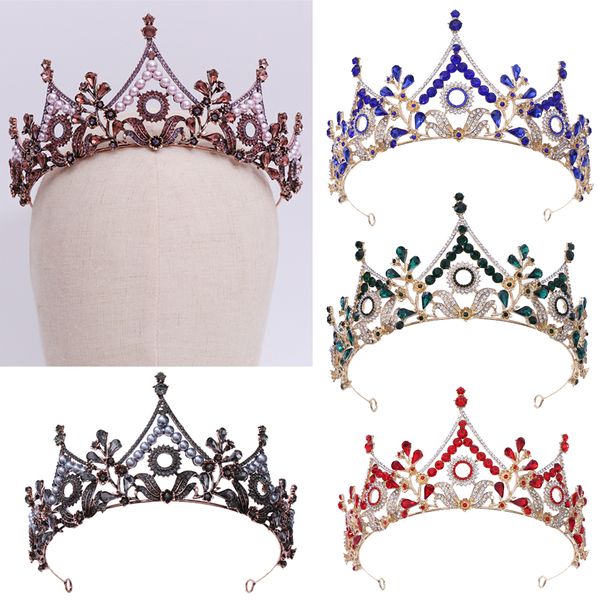 

fashion accessories headpieces bridal crown bridesmaid bridesmaid wedding dress party hairpin queen design inlaid rhinestone women's gi, Silver