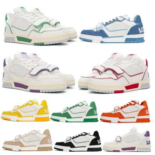 

man designer trainer sneaker low running shoes for men woman green mesh canvas leather vintage 2023 women luxurys fashion sport chaussures