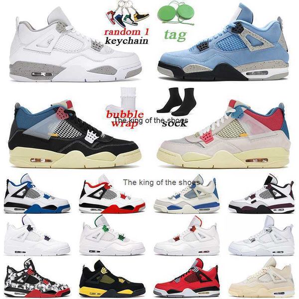 

2023og j4s og2023 og excellent retro union 4 men basketball shoes 4s university blue black cat fire red bred cactus jack mens womens trainer