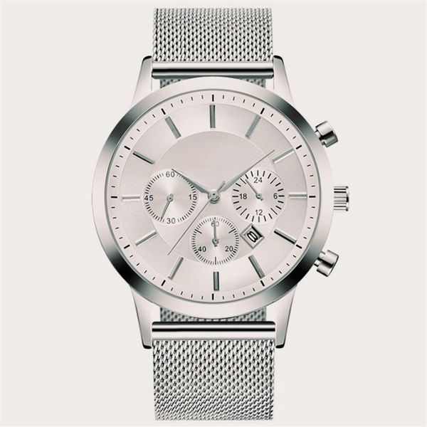 

2021 new luxury men watches super man watch gentalmen famous wristwatch car brand mesh strap male quartz boss three ey2841, Slivery;brown