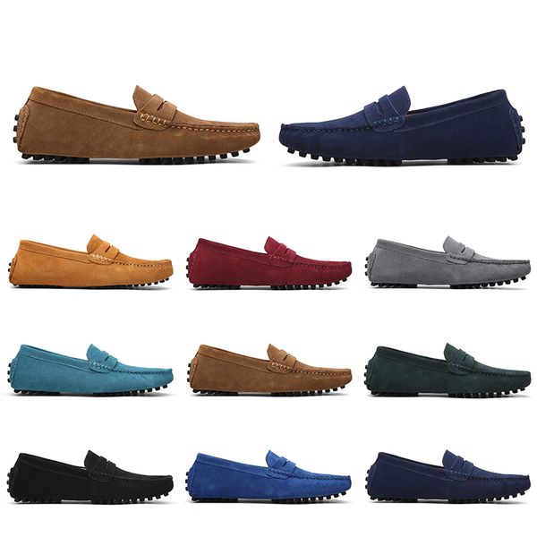 

mens women casual shoes leather soft sole black red orange blue brown orange comfortable sneaker 043