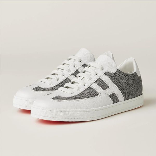 

fashion men boomerang dress shoes soft bottoms sneakers classic elasticd band low calf leather multicolor splicing designer casuals athleti, Black