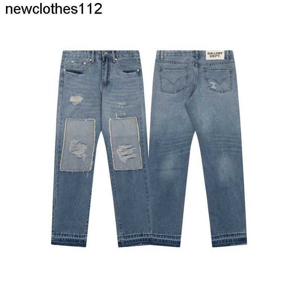 

wonmen designer los angeles autumn high street galleryes broken patch cloth couple pants dept and, Blue