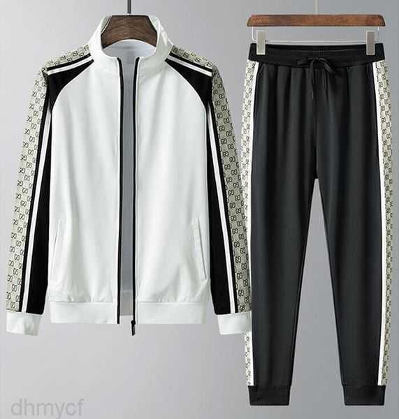 

mens tracksuit two pieces sets jackets hoodie pants with letters fashion style spring autumn outwear sports set tracksuits jacket suits 3 e, Gray