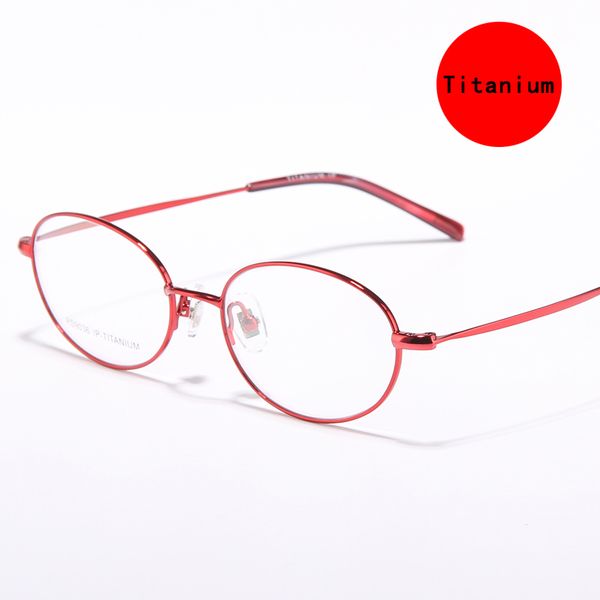 

pure titanium women's glasses ultra-small frame women's prescription mirror height number multi-focus glasses vintage round frame, Silver
