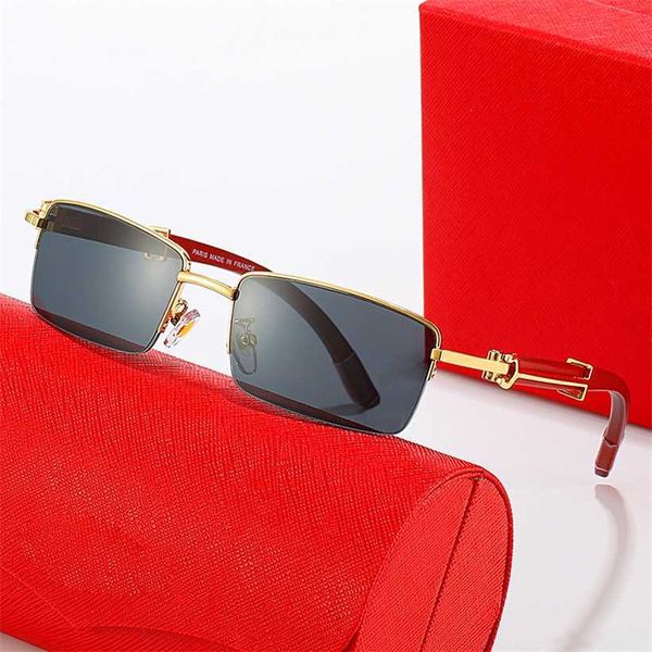 

sunglasses 2023 new new wood grain leg men's fashion half catapult trend tide fishing line optical frame, White;black