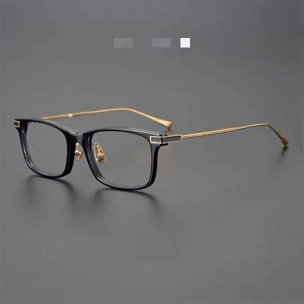 

sunglasses 2023 new japan 999.9 high-end glasses frame male myopia chen daoming ye jingyan same pure titanium big face transparent, White;black