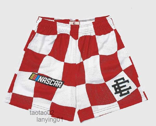 

ee men's shorts eric emanuel men women cusual mesh breathable quick-drying basketball training fitness running pants plaid legiondg8y, White;black