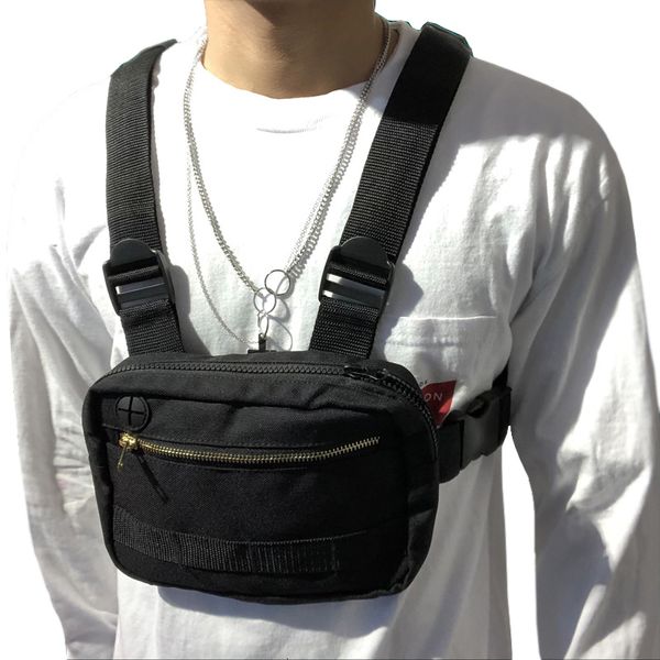 

waist bags men hip-hop chest bag outdoor oxford tactical streetwear vest rig women functional waistcoat utility pack g108 230313