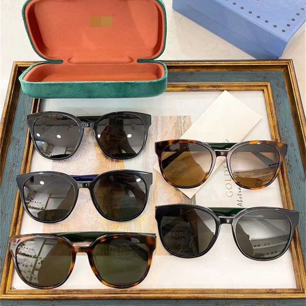 

sunglasses 2023 new new g family plate ins net red same style round frame fashionable sunglasses for men and women gg0855sk, White;black