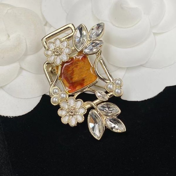 

brooches new floral horse eye drill luxury brooch, Gray