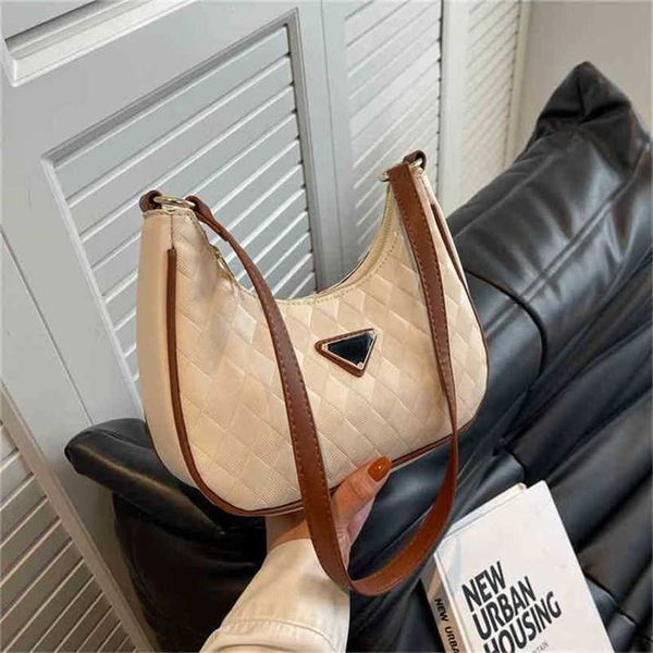 

handbag 2023 fashion women's bag leather quality handbag women's western texture simple leather armpit bag