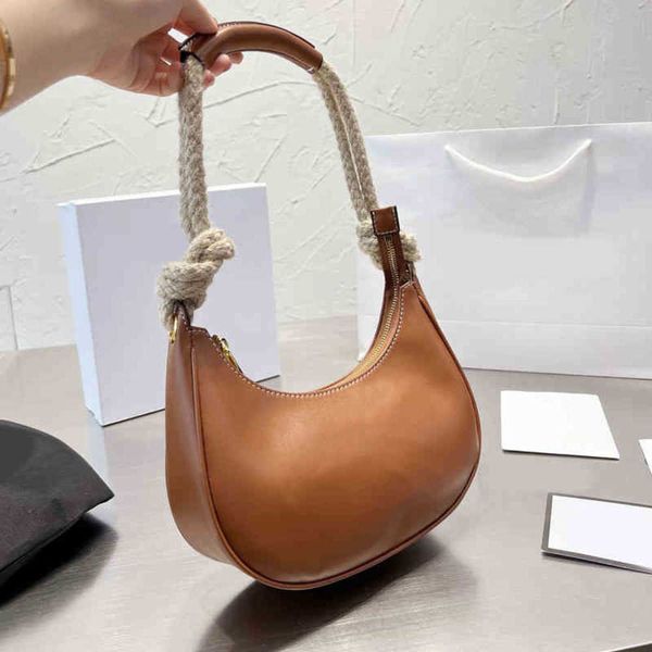

designer shoulder bags underarm bag hemp rope shoulder strap clutches luxury handbags arc the same solid print coated shoulder wallets 22090