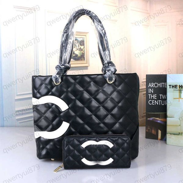 

designer bags leather women 2pcs set messenger shopping bag plain cross body shoulder bags handbags crossbody totes purse casual with wallet