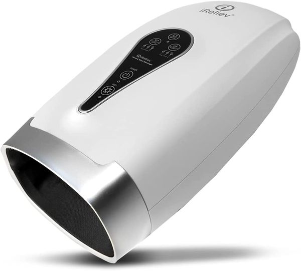 

ireliev cordless electric hand massager with compression 6 levels pressure point therapy massager for arthritis pain relief c