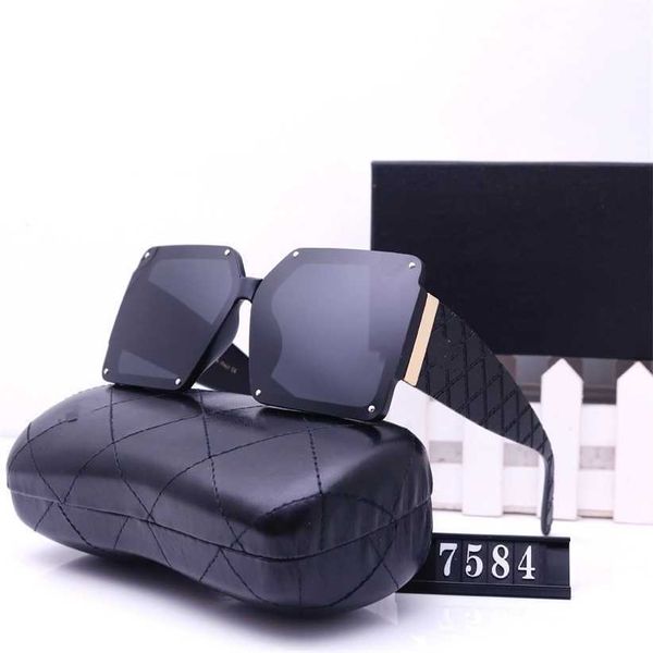 

sunglasses 2023 new overseas men's and women's polarized sunglasses travel fashion glasses 7584, White;black
