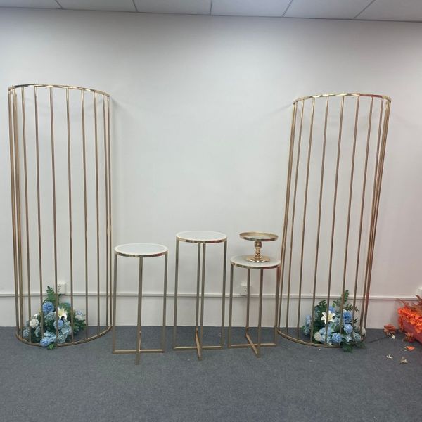 

outdoor lawn wedding decoration banquet props dessert table column rack party stage home hall cemicircle screen arch ornaments florals ballo