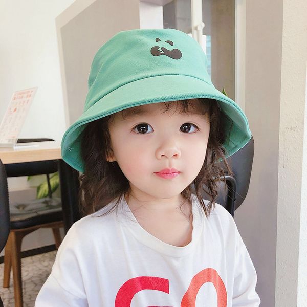 

caps hats autumn kids bucket hats uv protection boys girls fisherman hat children panama beach bonnets cute panda design infant sun cap 2303, Yellow