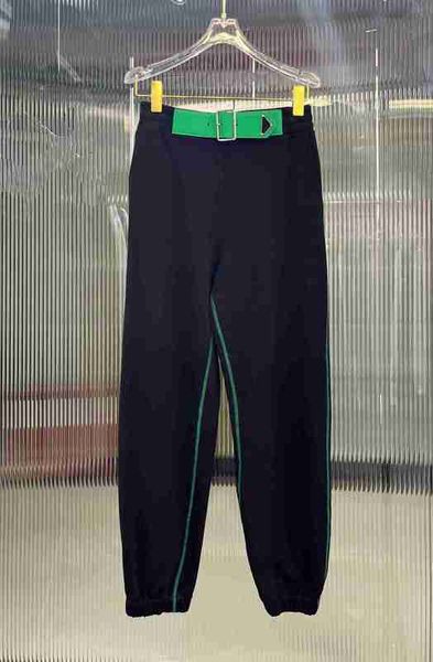 

women's pants & capris designer 2023 new fashion triangle pattern casual trousers high street elastic waist bgir, Black;white