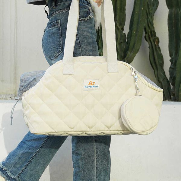 

portable one-shoulder pet bag breathable large capacity outdoor portable diagonal bag foldable dog bag cat bag 230313