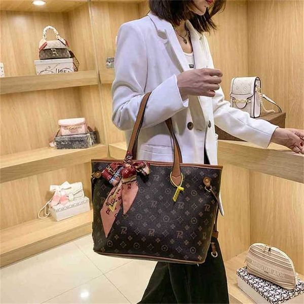 

handbag 2023 fashion women's bag leather quality handbag evening printed shoulder women's trend temperament large capacity portabl