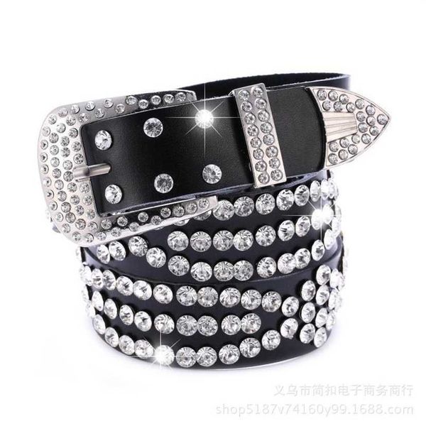 

designer belts 2023 fashion women's decoration wide diamond belt versatile factory outlet, Silver