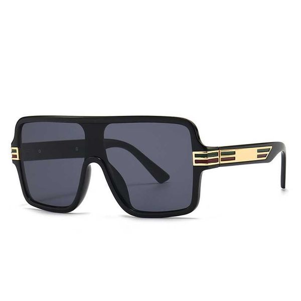 

sunglasses 2023 new 8648 new paris walk fashion large frame onepiece men's and women's glasses, White;black