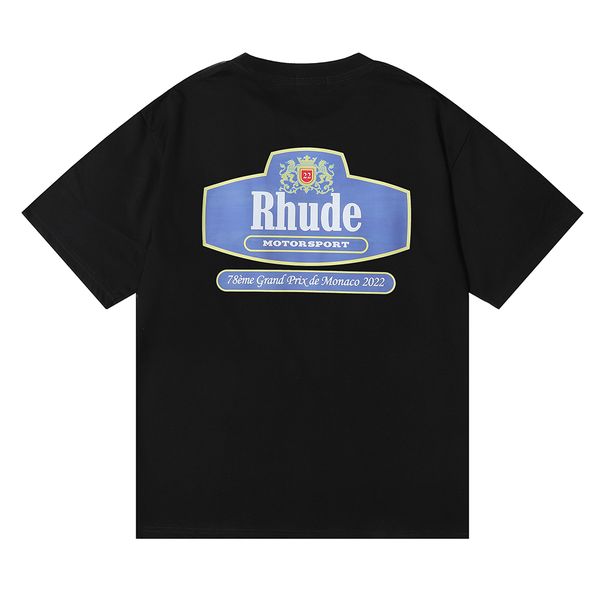 

t-shirts rhude shir casual coon shirs summer sree skaeboard s shor sleeves luxury brand high qualiy shirs us size s-xxl, White;black