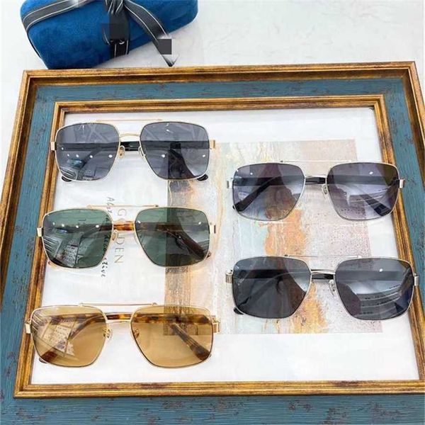 

sunglasses 2023 new g family square sunglasses gg0529s metal frame fashion personality toad men's and women's trend, White;black