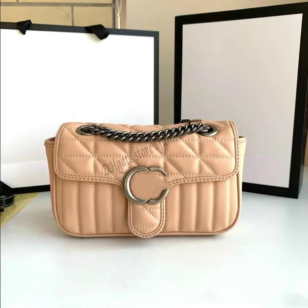

marmont chain shoulder bag ladies fashion marmont casual designe crossbody handbag messenger bags cowhide quilted leather