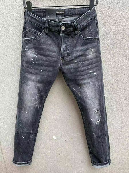 

dsq phantom turtle men's jeans classic fashion man jeans hip hop rock moto mens casual design ripped jeans distressed skinny denim bike, Blue
