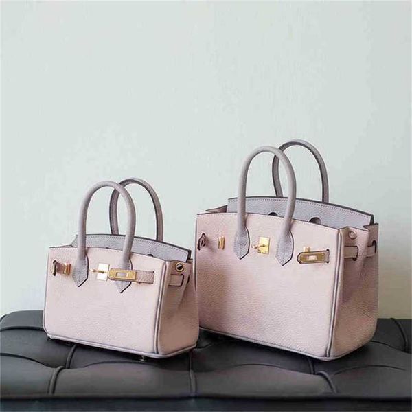 

handbag 2023 fashion women's bag leather quality handbag first layer cow leather mini women's shoulder portable messenger color ma