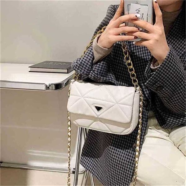 

handbag 2023 fashion women's bag leather quality handbag shangpin trend version lingge chain shoulder bag