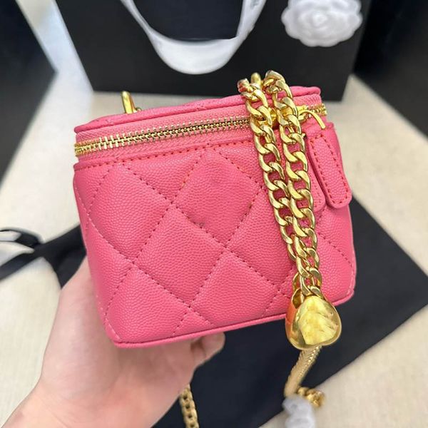 

french women designer love cosmetic bag classic lovely adjustable chain leather quilted mini cross body shoulder bag retro coin purse portab