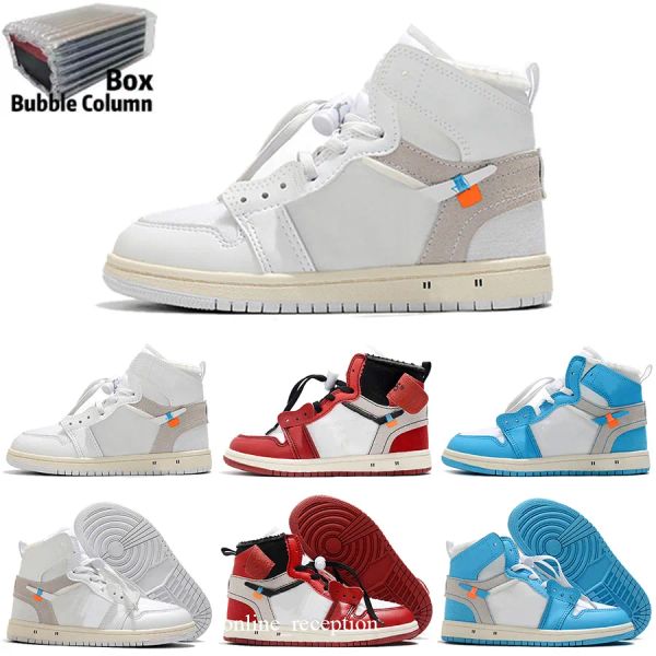 

2023 air children kids shoes 1 unc homage to home royal blue big kid designer boy girl youth basketball, Black