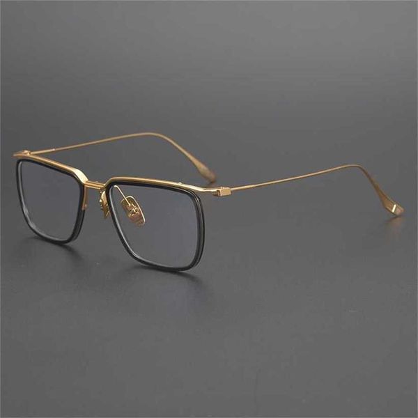 

sunglasses 2023 new japanese style exquisite glasses show small face plain color ultra light pure titanium myopia frame for men and women, White;black
