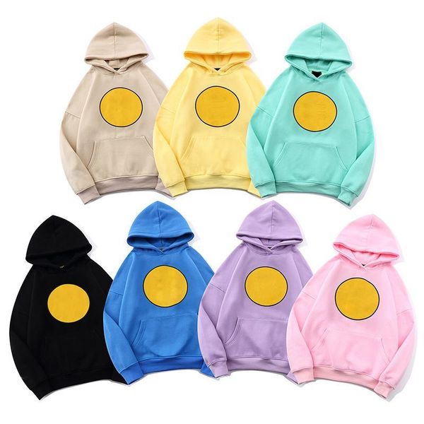 

down jacket winter cotton liner smile face simple hoodies men sweatshirts causal plain popular o-neck soft streetw mekf, Black