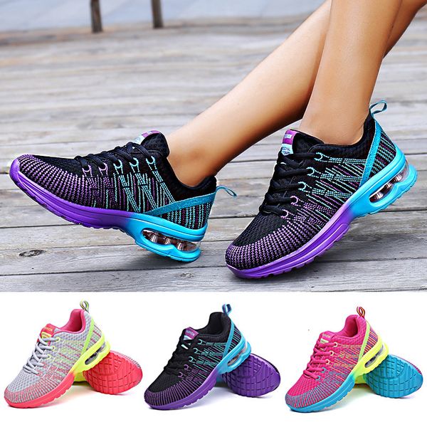 

dress shoes sneakers women plus size 42 outdoor non-slip mesh breathable running air cushion light chunky zapatillas mujer 230313, Black